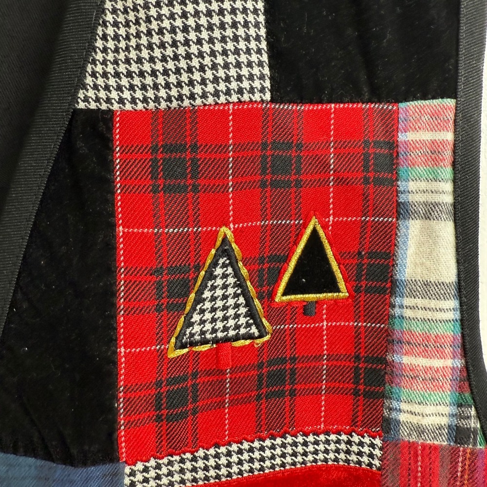 Vtg Koret Patchwork Vest L Plaid Houndstooth Cabi… - image 5